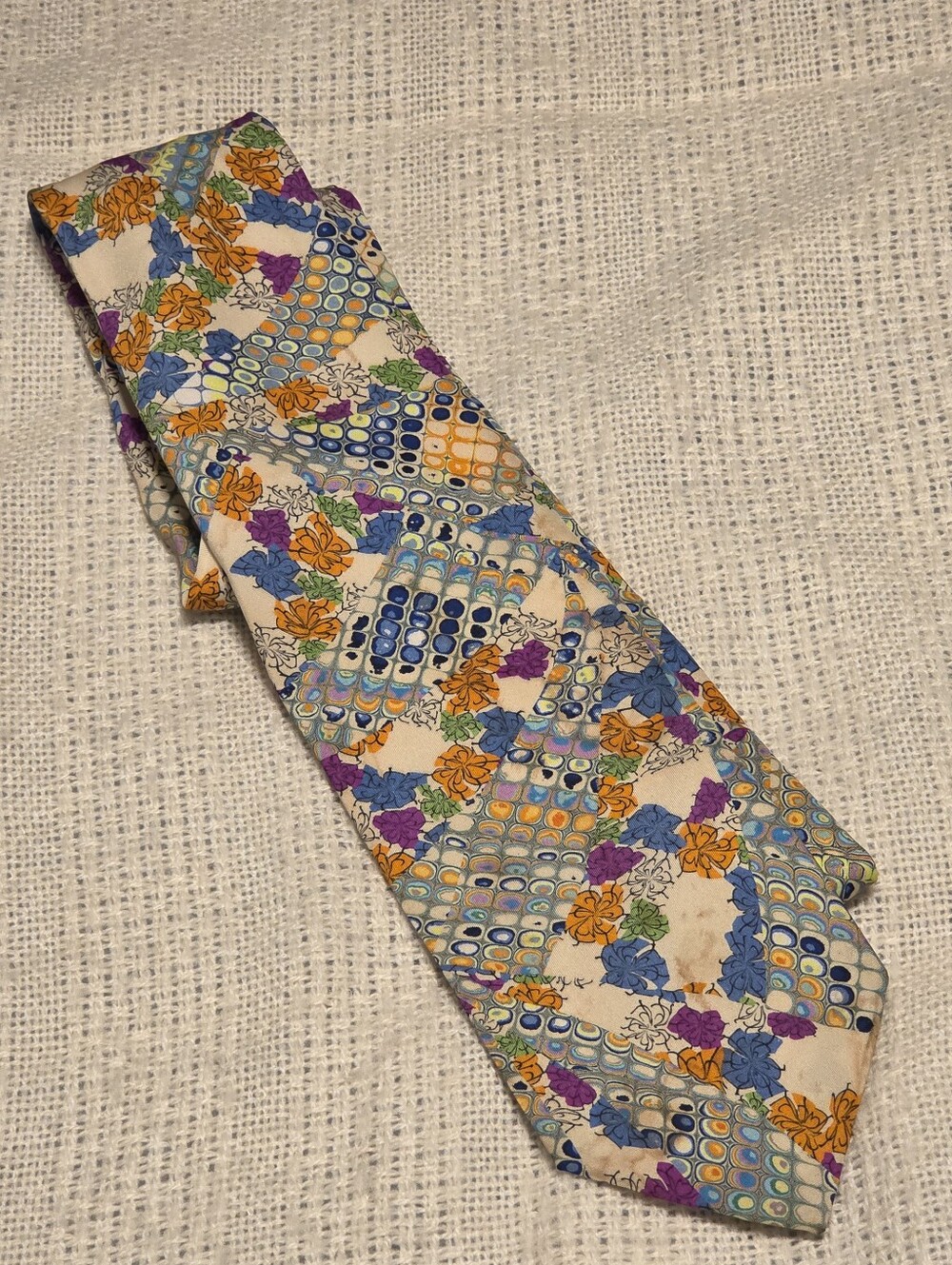Vintage Horrific Disco Necktie 100% Polyester 70s Abstract Harry DuBois Costume